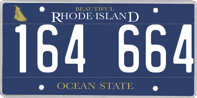RI license plate 164664