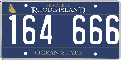 RI license plate 164666