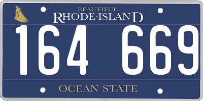 RI license plate 164669