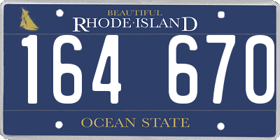 RI license plate 164670