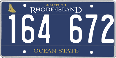 RI license plate 164672