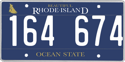 RI license plate 164674