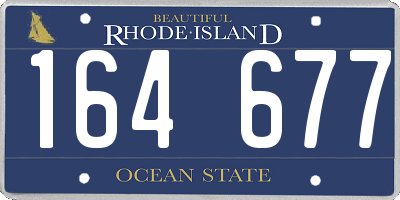 RI license plate 164677