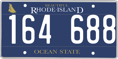 RI license plate 164688