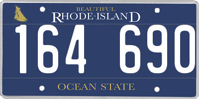 RI license plate 164690