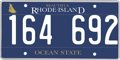RI license plate 164692