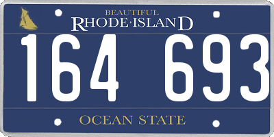 RI license plate 164693