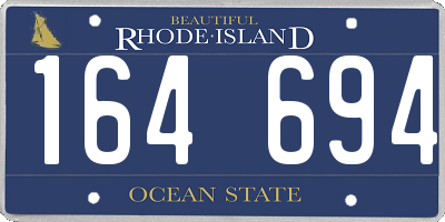 RI license plate 164694