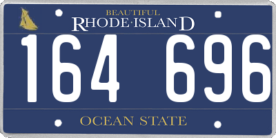 RI license plate 164696