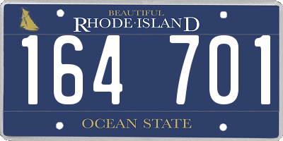 RI license plate 164701