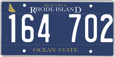 RI license plate 164702