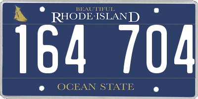 RI license plate 164704