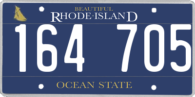 RI license plate 164705