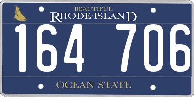 RI license plate 164706