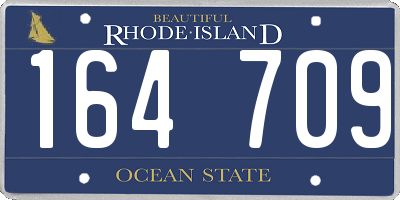 RI license plate 164709