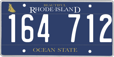 RI license plate 164712