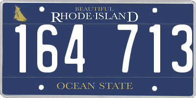 RI license plate 164713