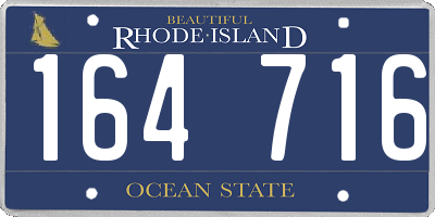 RI license plate 164716