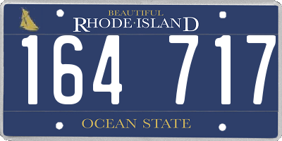 RI license plate 164717