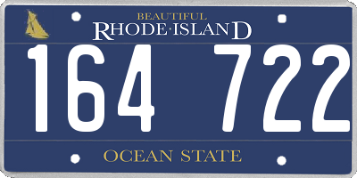 RI license plate 164722