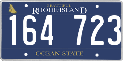 RI license plate 164723