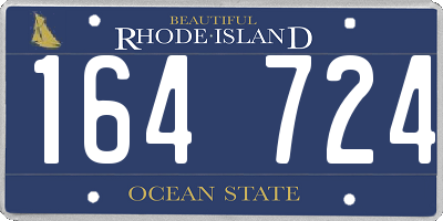 RI license plate 164724