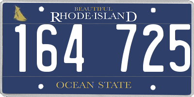 RI license plate 164725