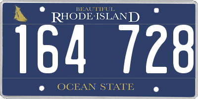 RI license plate 164728