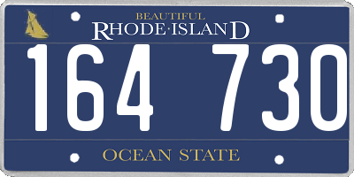 RI license plate 164730