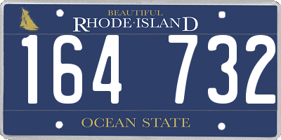 RI license plate 164732