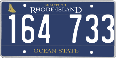 RI license plate 164733