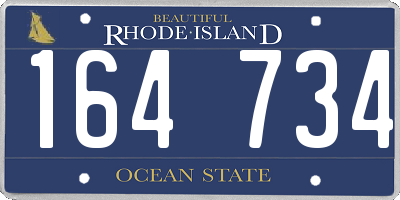RI license plate 164734