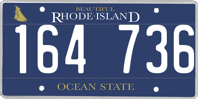 RI license plate 164736