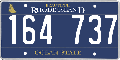 RI license plate 164737