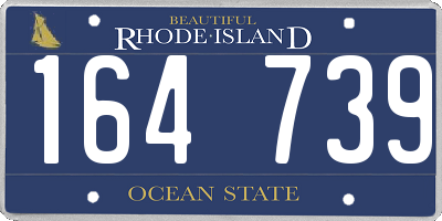 RI license plate 164739