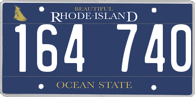 RI license plate 164740