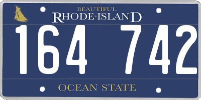 RI license plate 164742