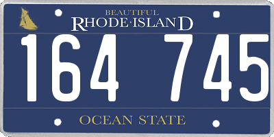 RI license plate 164745