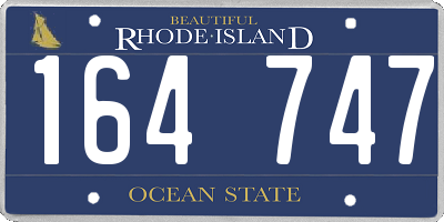 RI license plate 164747