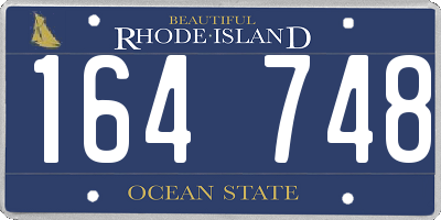 RI license plate 164748