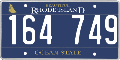 RI license plate 164749