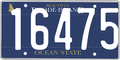 RI license plate 16475