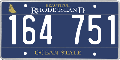 RI license plate 164751