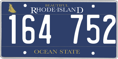 RI license plate 164752