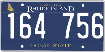 RI license plate 164756