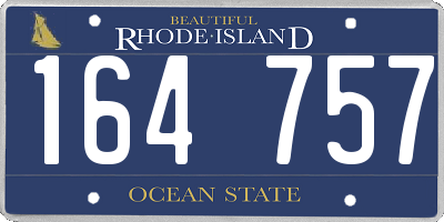 RI license plate 164757
