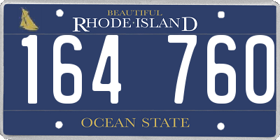 RI license plate 164760