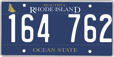 RI license plate 164762