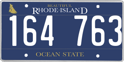 RI license plate 164763