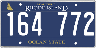RI license plate 164772